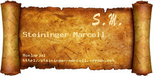 Steininger Marcell névjegykártya